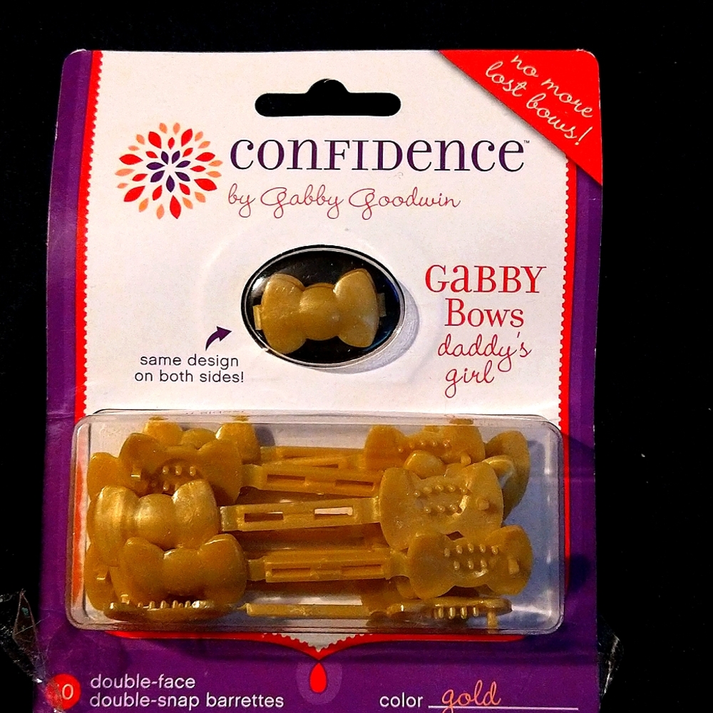 Gabby Goodwin Gold Baby Hair Clip Bows